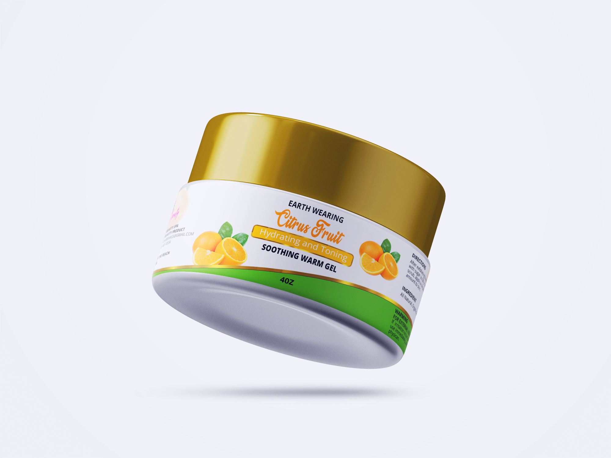 Citrus Fruit hot chick Cosmetic Jar Mockup