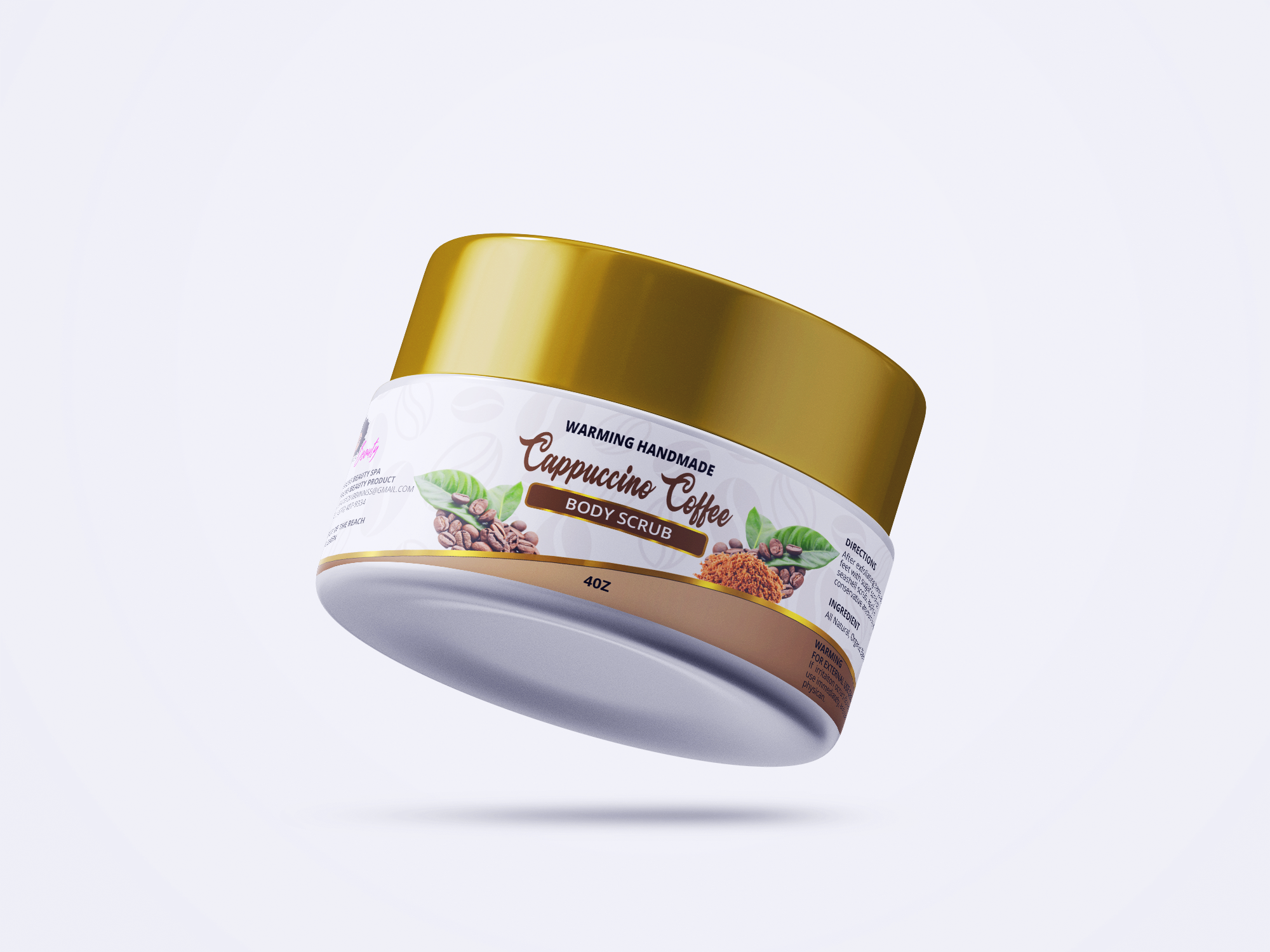 Coffee hot chick Cosmetic Jar Mockup