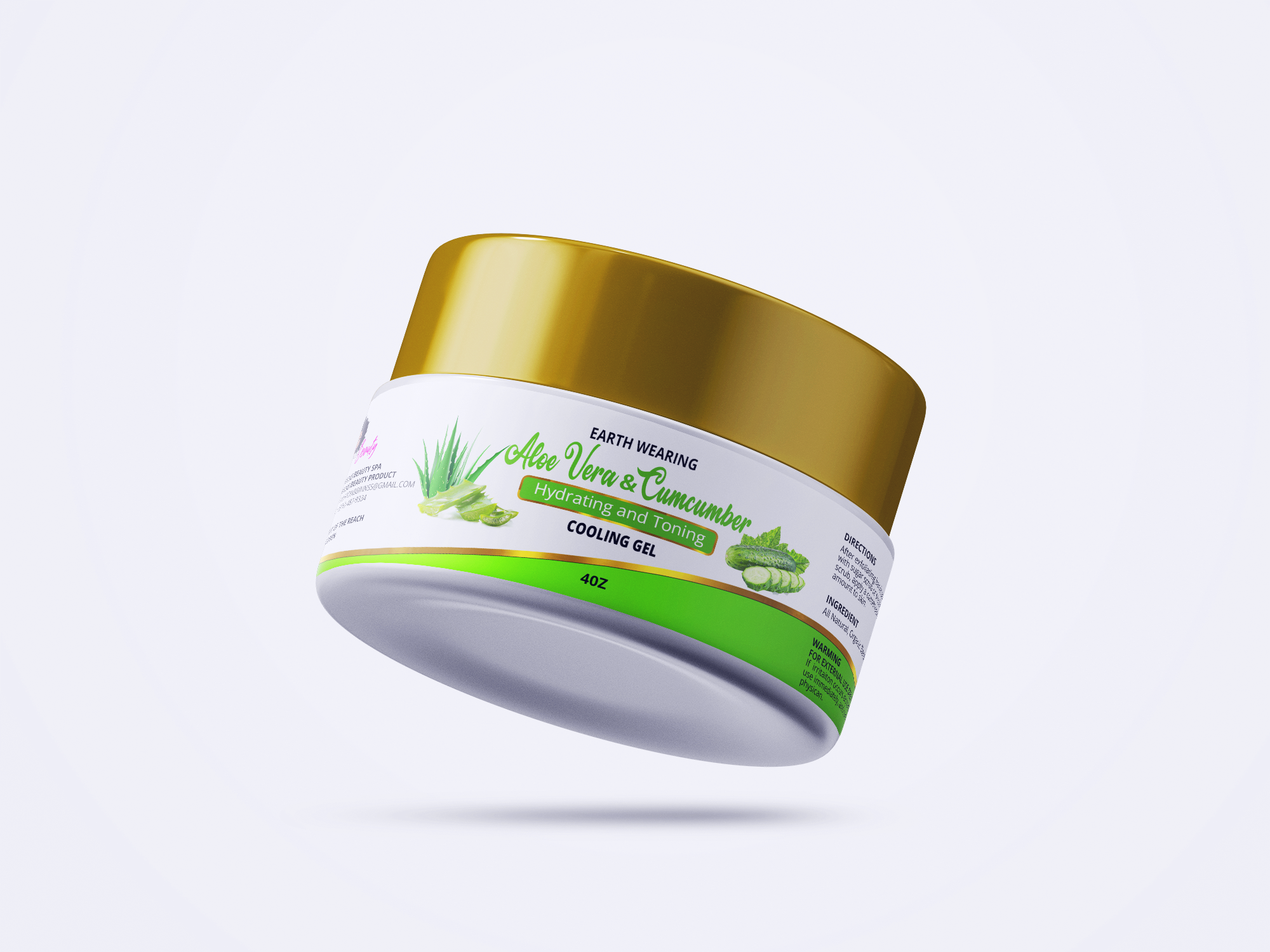 Cucumber hot chick Cosmetic Jar Mockup